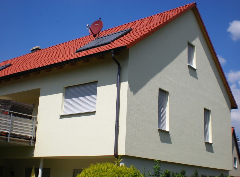 Ansicht Süd-Ost aufgestocktes Haus